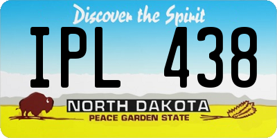 ND license plate IPL438