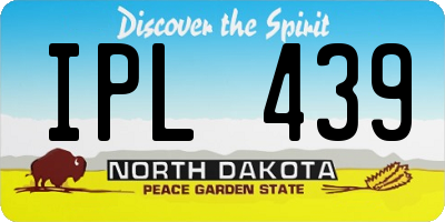 ND license plate IPL439