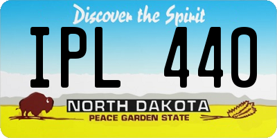 ND license plate IPL440