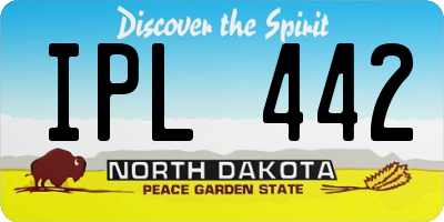 ND license plate IPL442