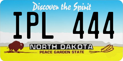 ND license plate IPL444