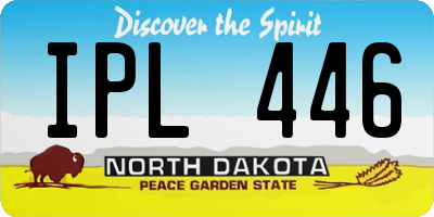 ND license plate IPL446