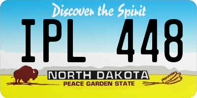 ND license plate IPL448