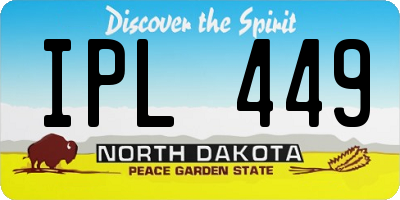 ND license plate IPL449