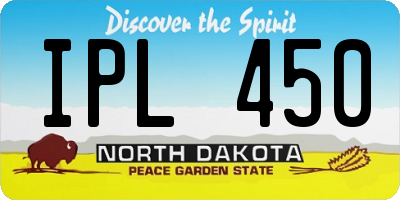 ND license plate IPL450