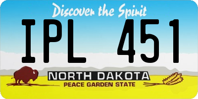 ND license plate IPL451