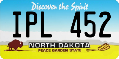 ND license plate IPL452