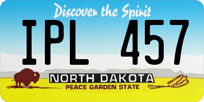 ND license plate IPL457