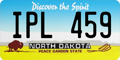 ND license plate IPL459