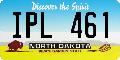 ND license plate IPL461