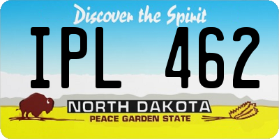 ND license plate IPL462
