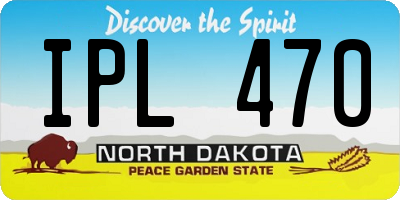 ND license plate IPL470