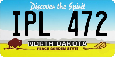 ND license plate IPL472