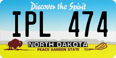 ND license plate IPL474