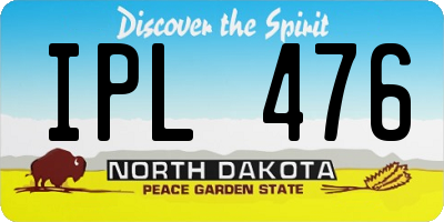 ND license plate IPL476