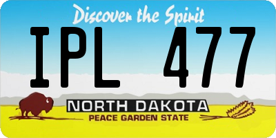 ND license plate IPL477