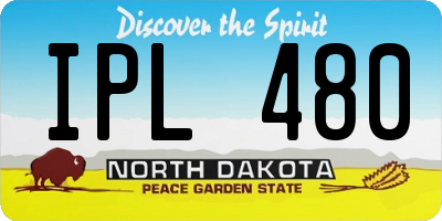 ND license plate IPL480