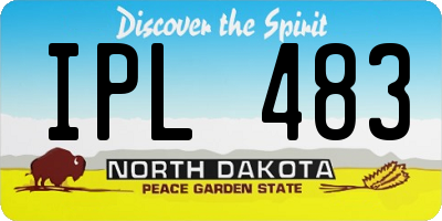 ND license plate IPL483
