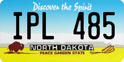 ND license plate IPL485