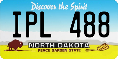 ND license plate IPL488