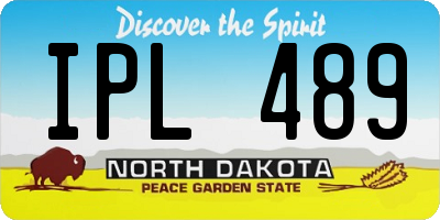 ND license plate IPL489