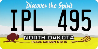 ND license plate IPL495