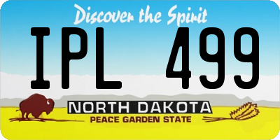 ND license plate IPL499