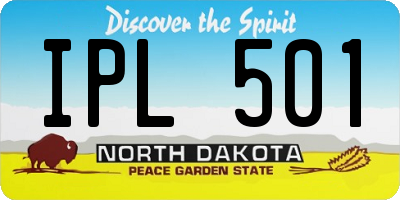 ND license plate IPL501