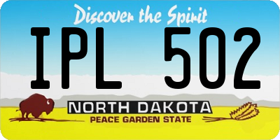 ND license plate IPL502
