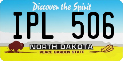 ND license plate IPL506