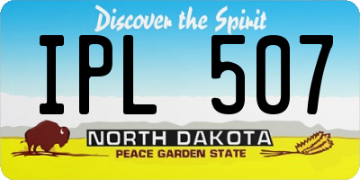 ND license plate IPL507