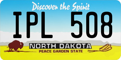 ND license plate IPL508