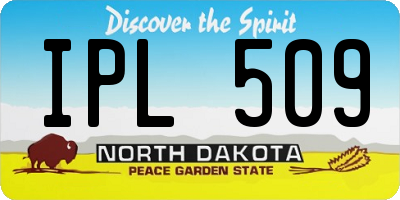 ND license plate IPL509