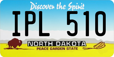 ND license plate IPL510