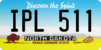 ND license plate IPL511