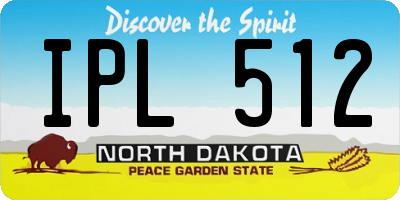 ND license plate IPL512