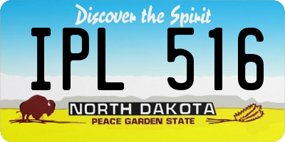 ND license plate IPL516