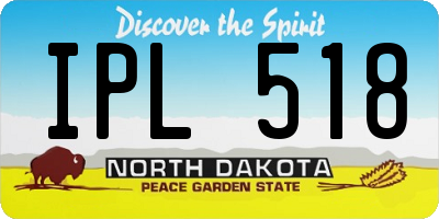 ND license plate IPL518