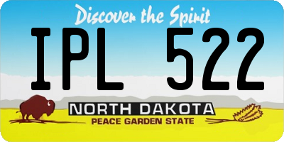 ND license plate IPL522