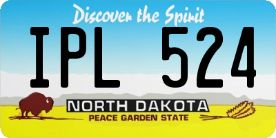 ND license plate IPL524