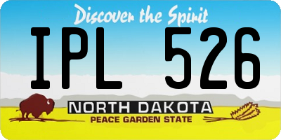 ND license plate IPL526