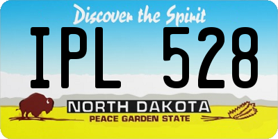 ND license plate IPL528