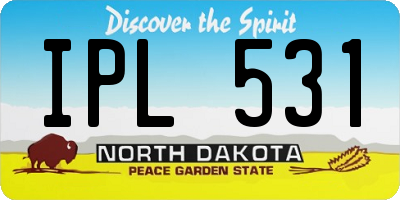 ND license plate IPL531