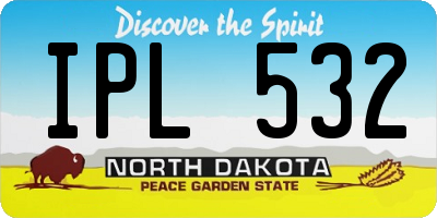 ND license plate IPL532