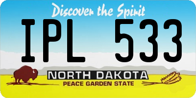 ND license plate IPL533