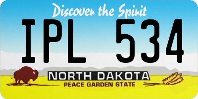 ND license plate IPL534