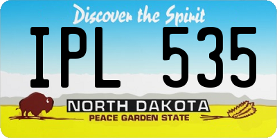 ND license plate IPL535