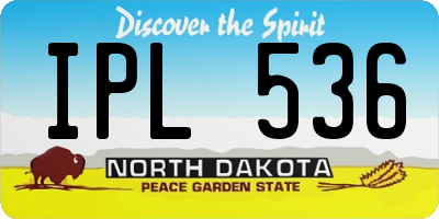 ND license plate IPL536