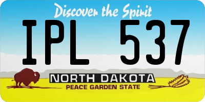 ND license plate IPL537