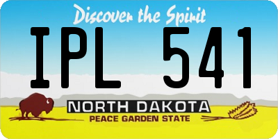 ND license plate IPL541